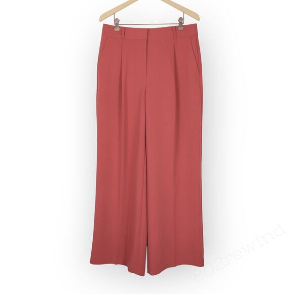 Sz8 NEW AnnTaylor PantSuit Blazer+Pant CrinkleCrepe BurntMauve - Picture 7 of 16